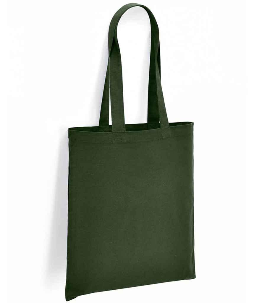 Brand Lab Organic Cotton Long Handle Shopper in Forest Green, front view