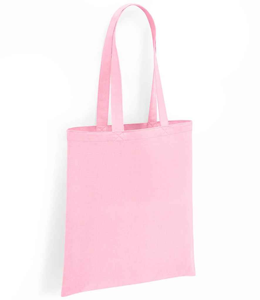 Brand Lab Organic Cotton Long Handle Shopper in Light Pink, front view