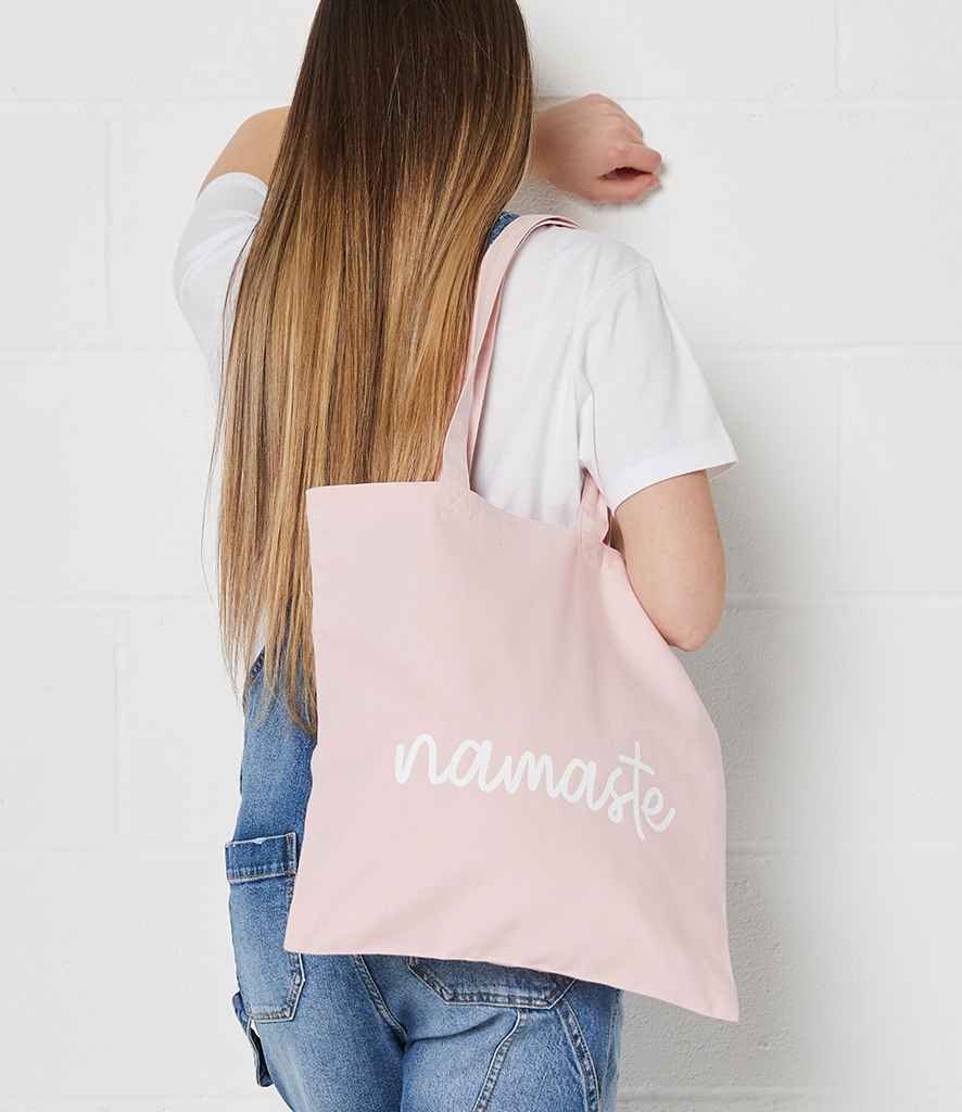 Brand Lab Organic Cotton Long Handle Shopper in Light Pink