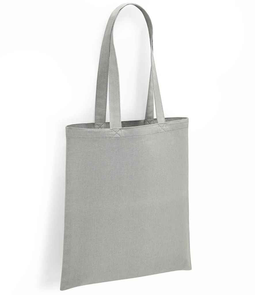 Brand Lab Organic Cotton Long Handle Shopper in Silver, front view