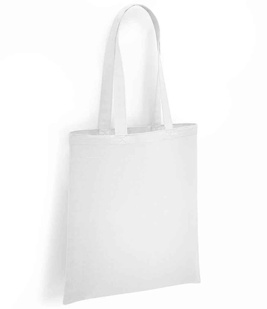 Brand Lab Organic Cotton Long Handle Shopper in White, front view