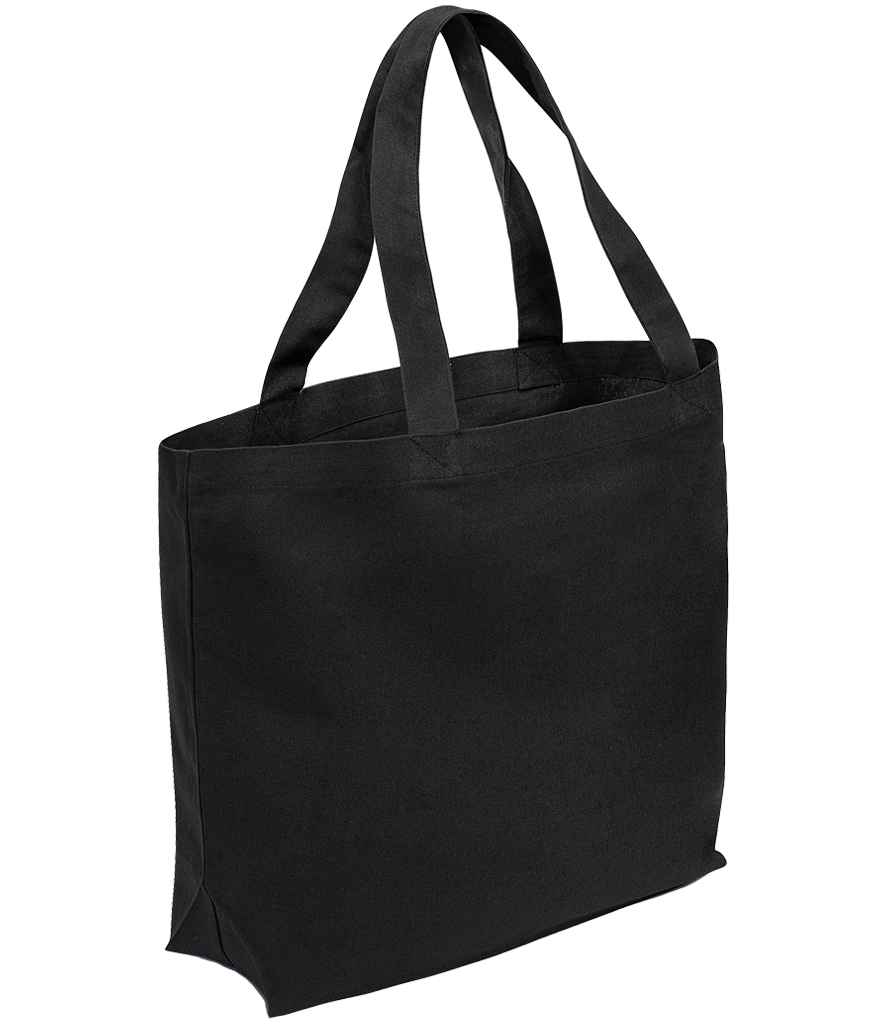 Brand Lab Organic Cotton Oversized Tote Bag in Black, front view