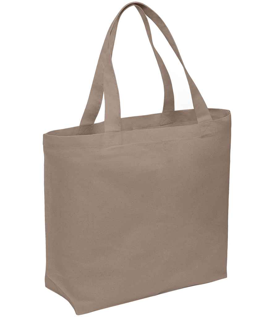Brand Lab Organic Cotton Oversized Tote Bag in Mushroom, front view