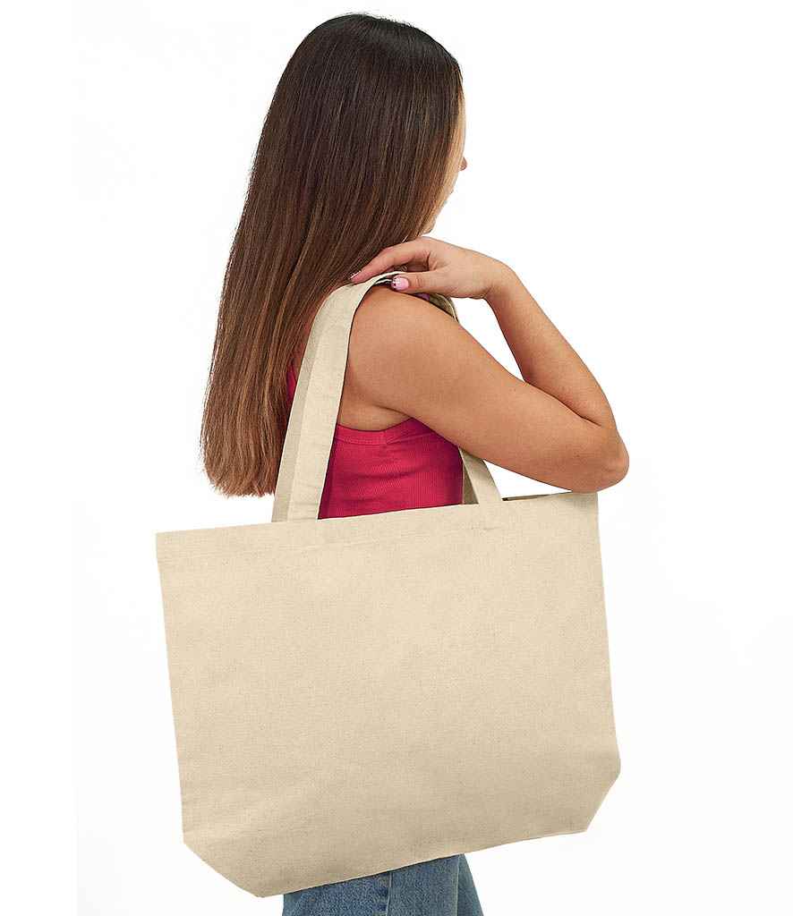 Brand Lab Organic Cotton Oversized Tote Bag in Natural