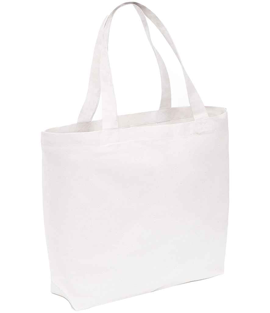 Brand Lab Organic Cotton Oversized Tote Bag in White, front view