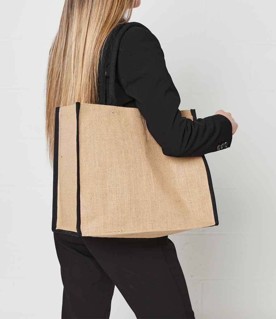 Brand Lab Jute Tipped Shopper, back view