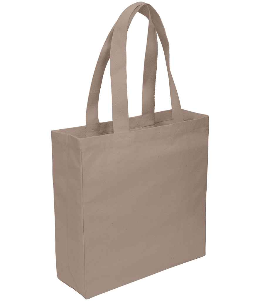 Brand Lab Everyday Square Canvas Tote Bag in Mushroom, front view