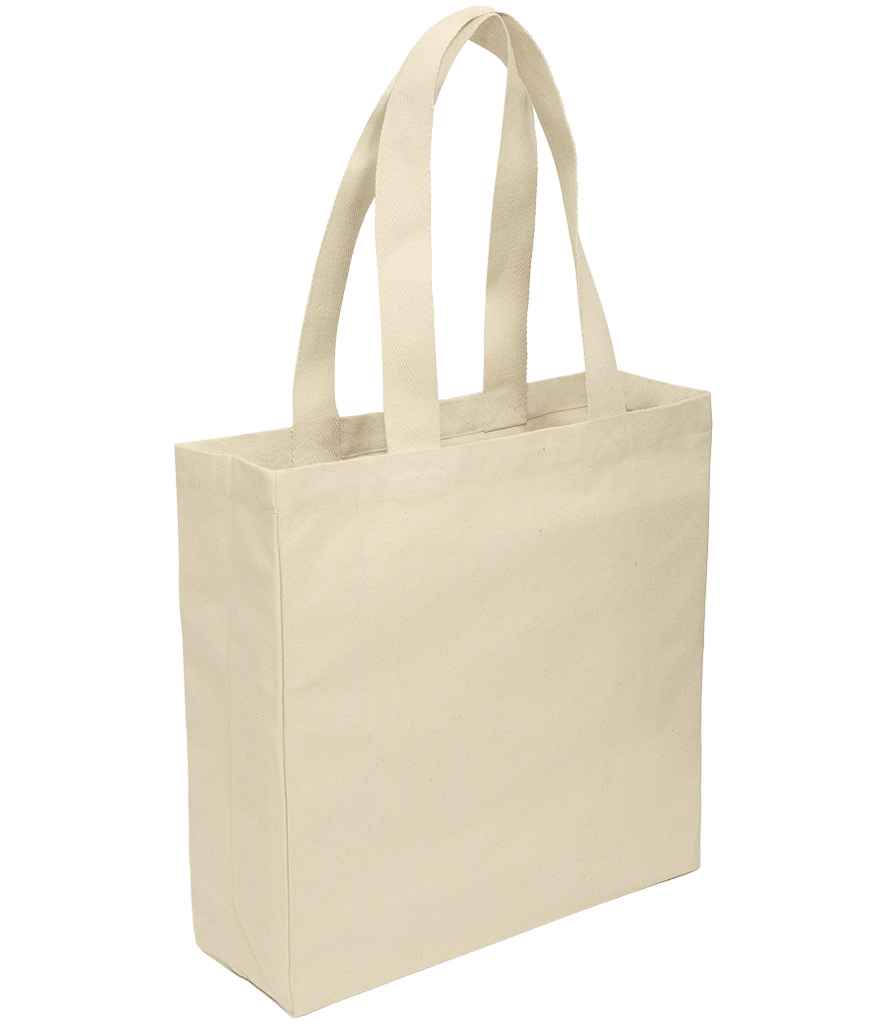 Brand Lab Everyday Square Canvas Tote Bag in Natural, front view