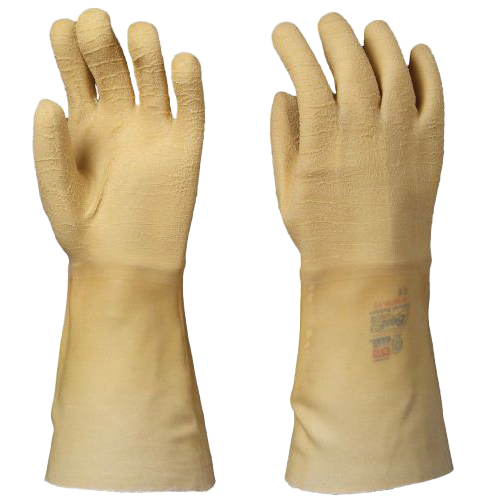 Showa 67NFW Natural Rubber Coated Cotton Flannel Lined Glove in Beige, main product image
