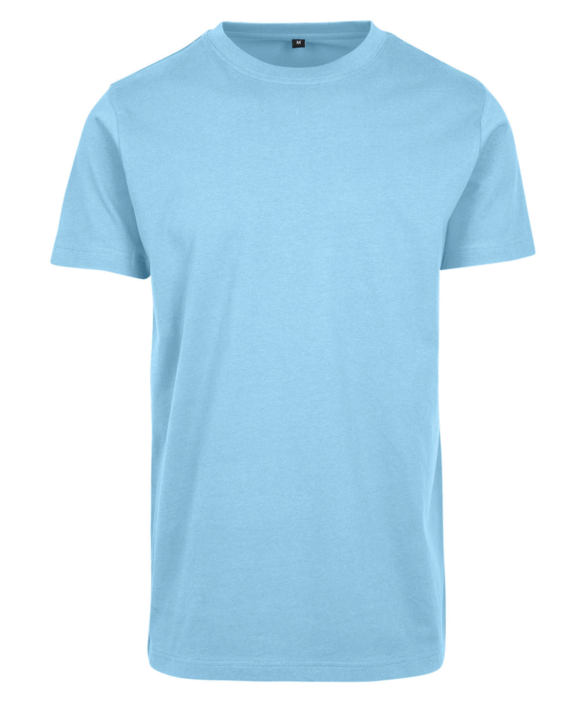 Build Your Brand T-shirt round-neck in Baltic Blue, front view