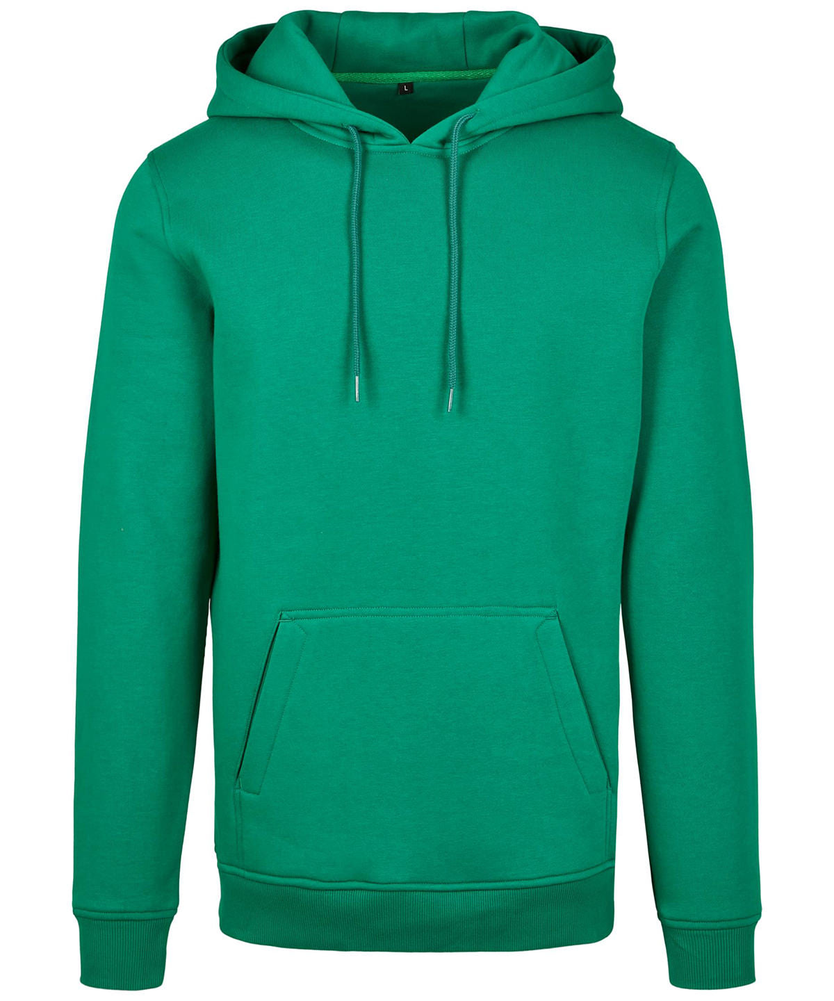 Build Your Brand Heavy hoodie in Forest Green, front view
