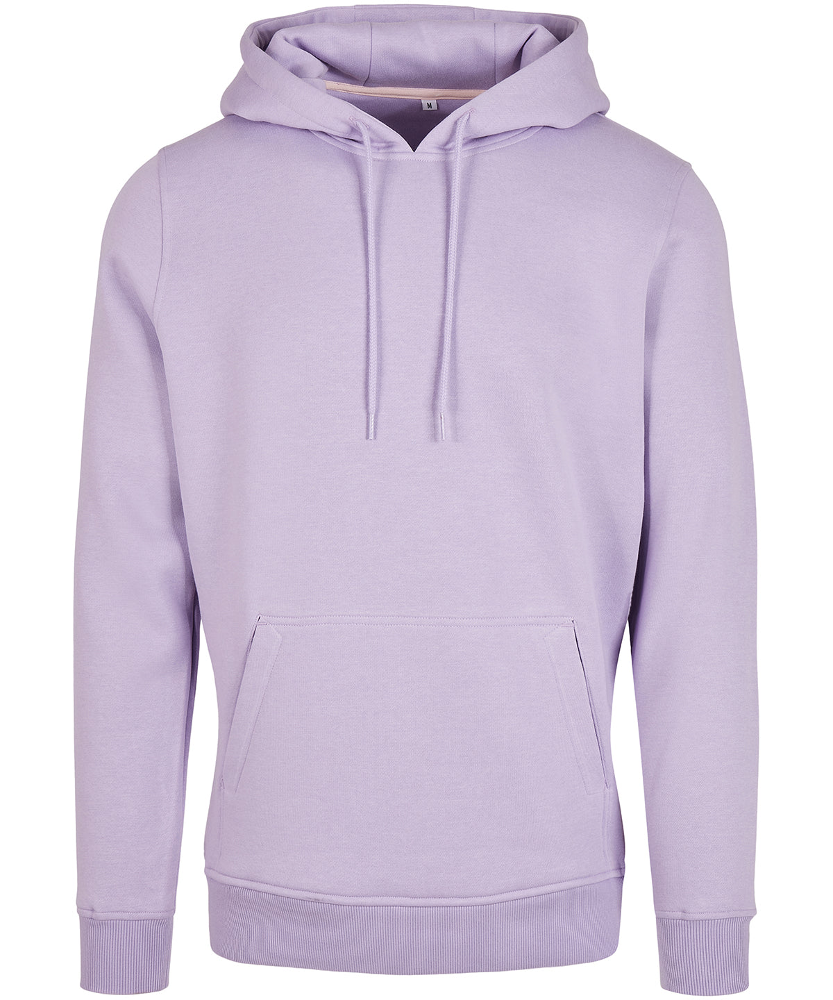 Build Your Brand Heavy hoodie in Lilac, front view
