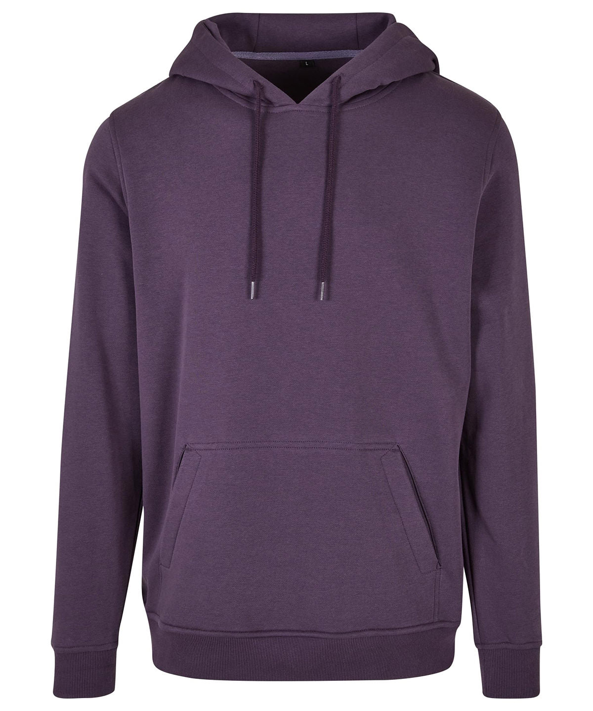 Build Your Brand Heavy hoodie in Purple Night, front view