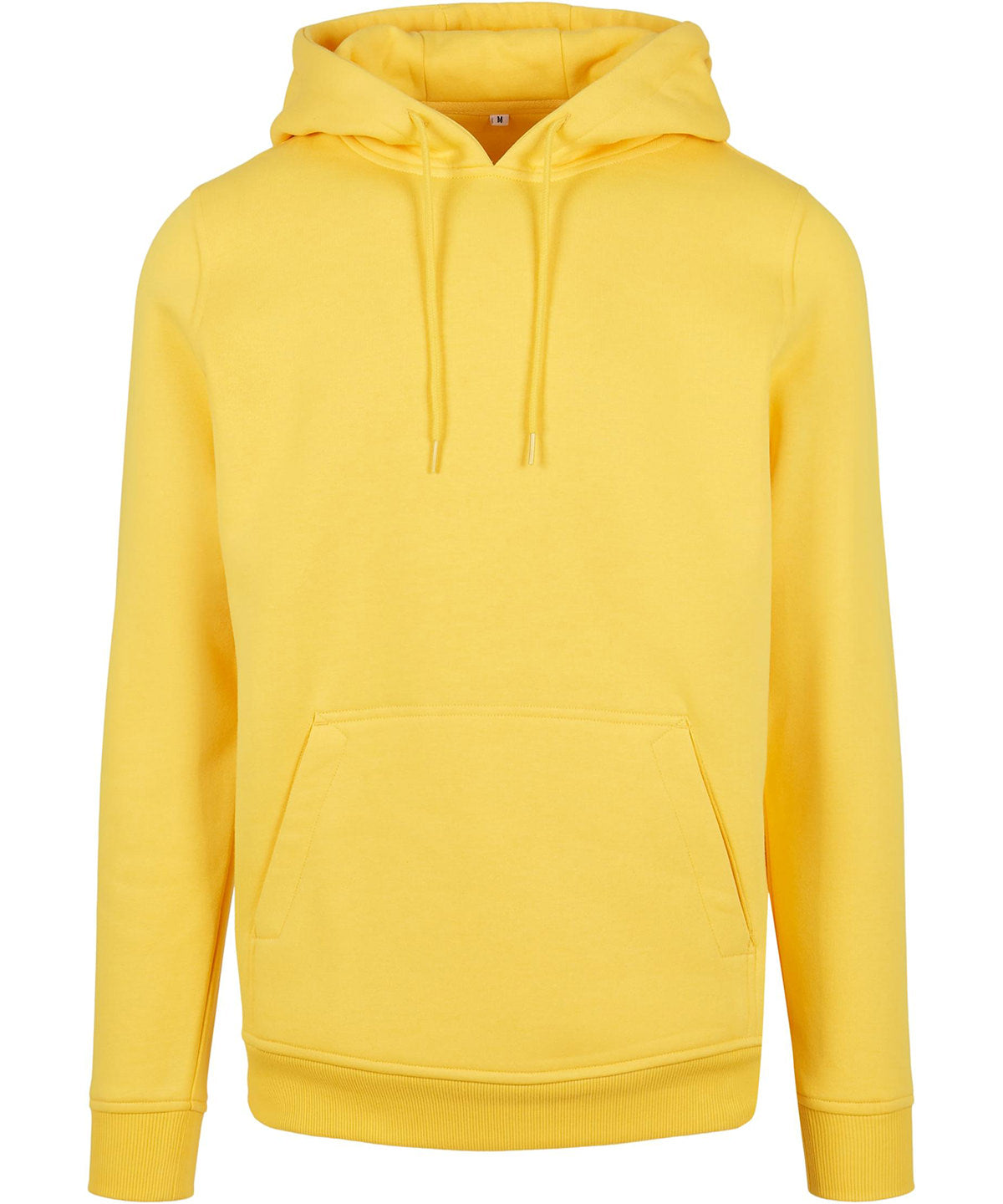 Build Your Brand Heavy hoodie in Taxi Yellow, front view