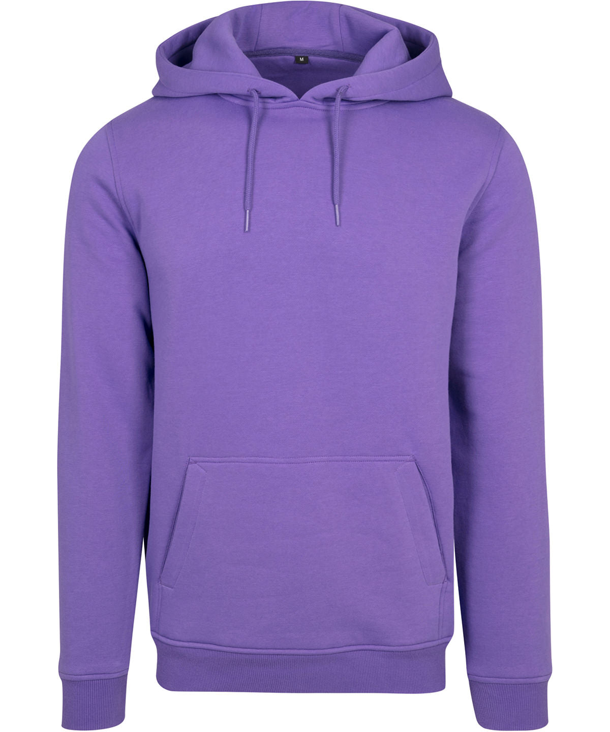 Build Your Brand Heavy hoodie in Ultra Violet, front view