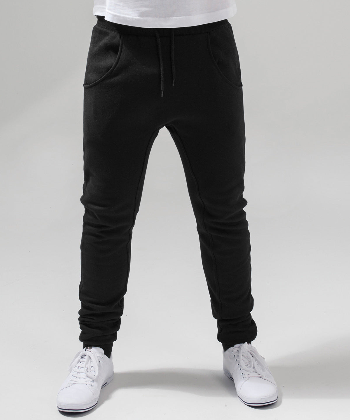 Build Your Brand Heavy deep-crotch sweatpants, lifestyle photo