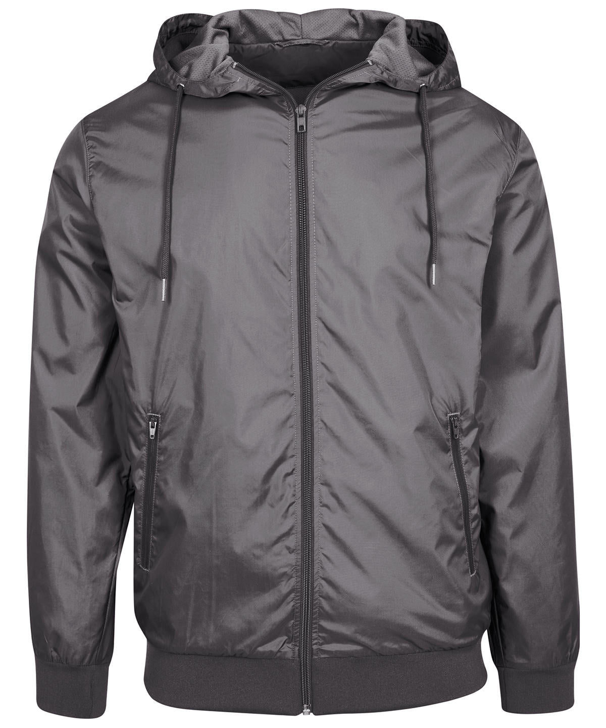 Build Your Brand Wind runner in Dark Shadow/Dark Shadow, front view