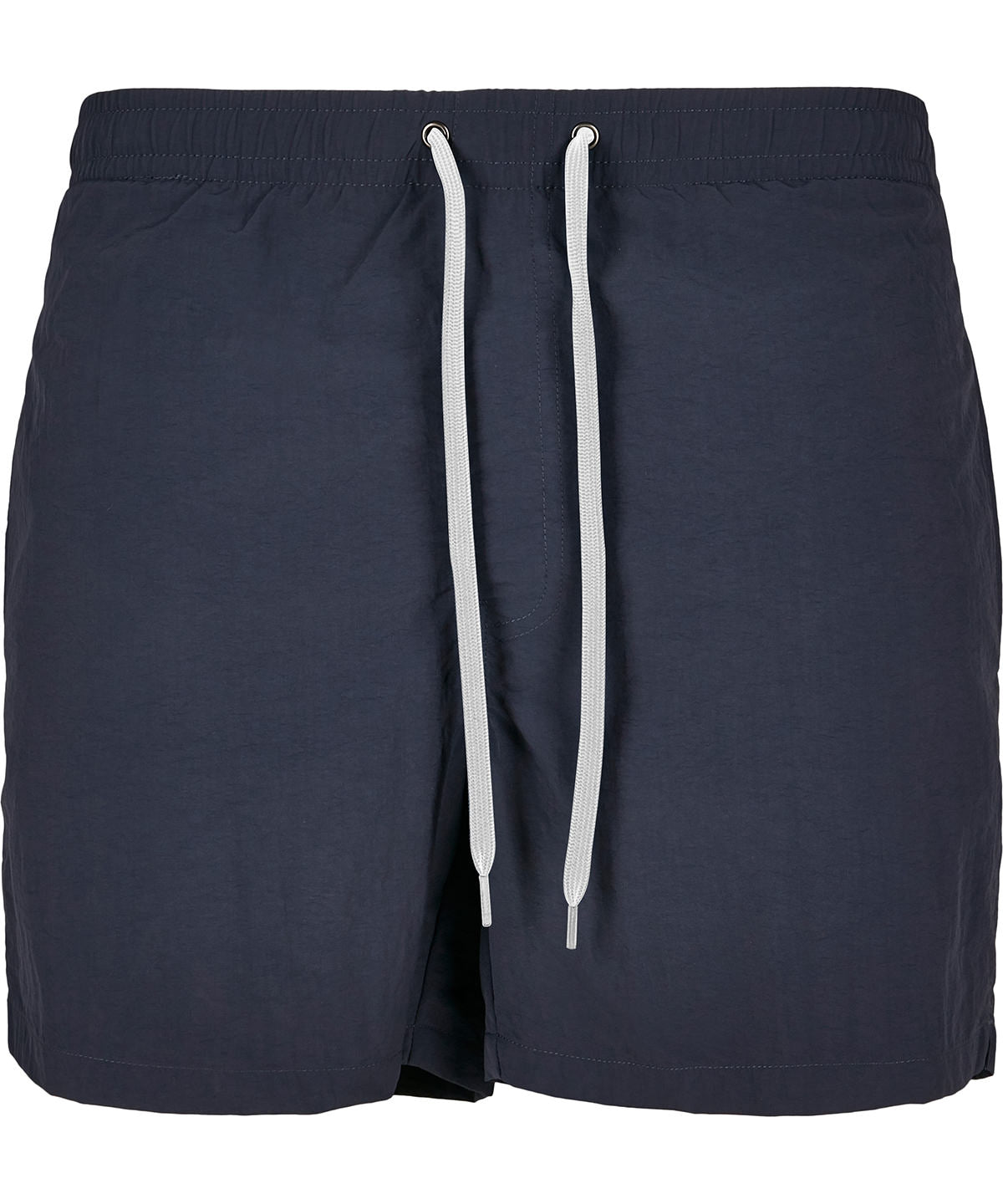 Build Your Brand Swim shorts in Navy, front view