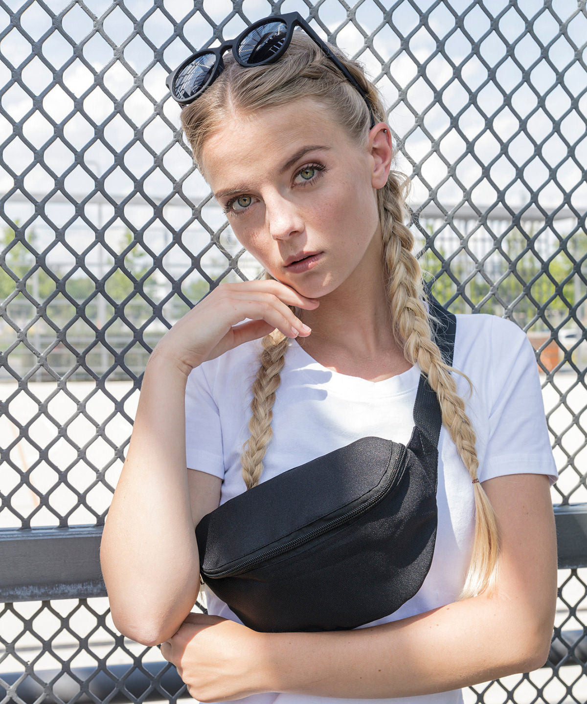 Build Your Brand Hip bag, lifestyle photo