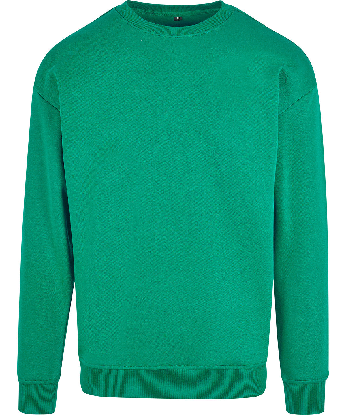 Build Your Brand Sweat crew neck in Grass Green, front view