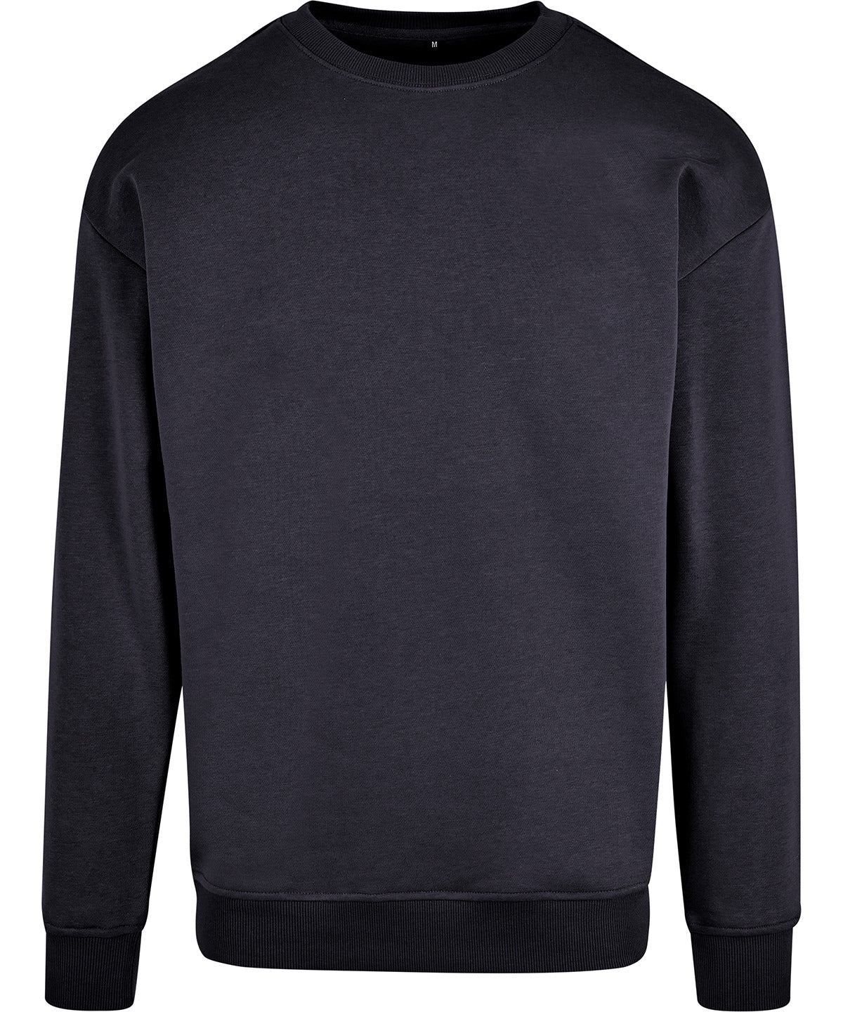 Build Your Brand Sweat crew neck in Navy, front view