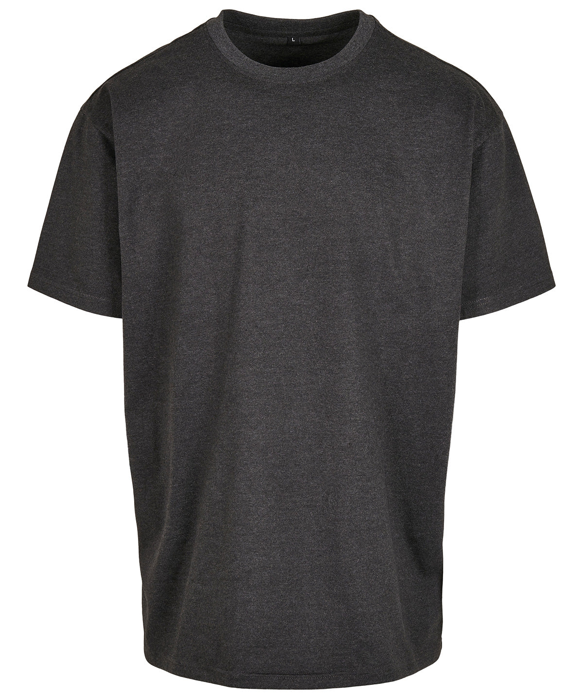 Build Your Brand Heavy oversized tee in Charcoal, front view