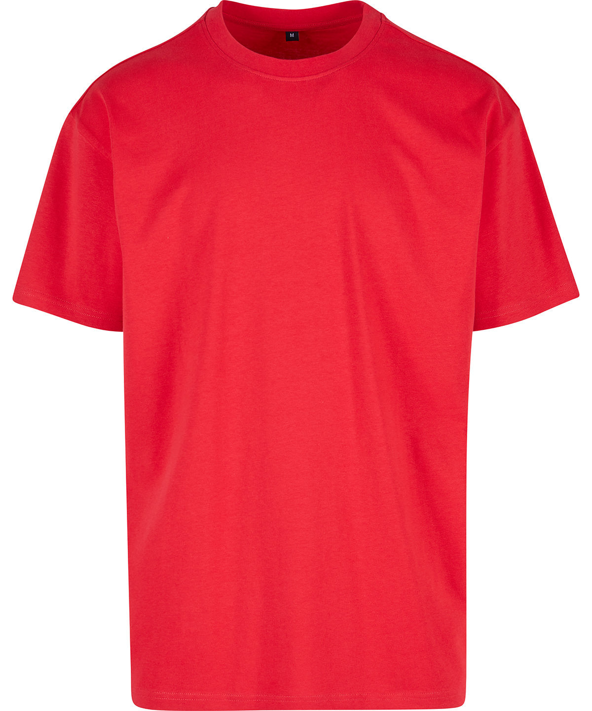 Build Your Brand Heavy oversized tee in City Red, front view