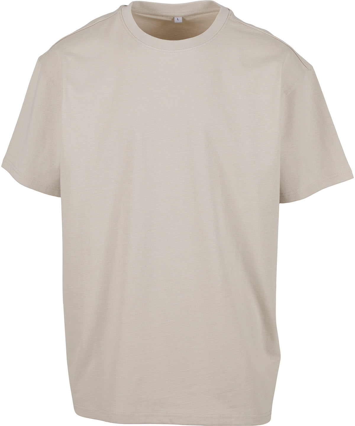 Build Your Brand Heavy oversized tee in Cloud, front view