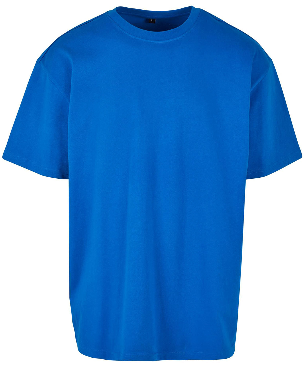 Build Your Brand Heavy oversized tee in Cobalt Blue, front view