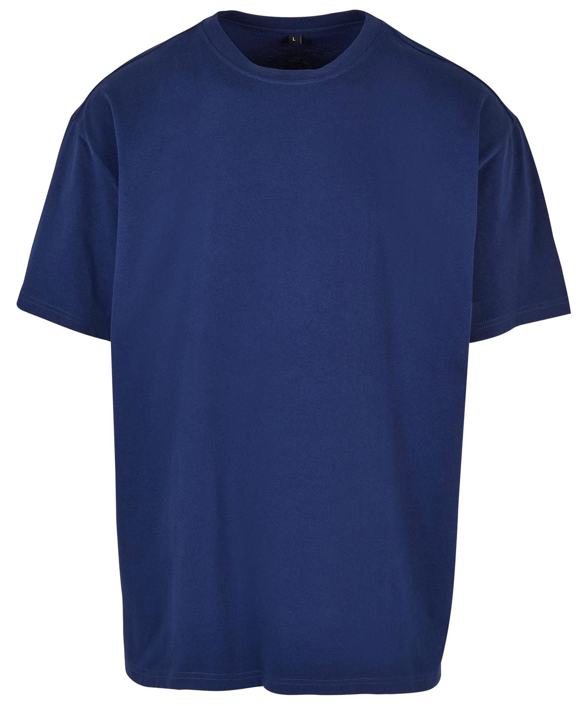 Build Your Brand Heavy oversized tee in Dark Blue, front view