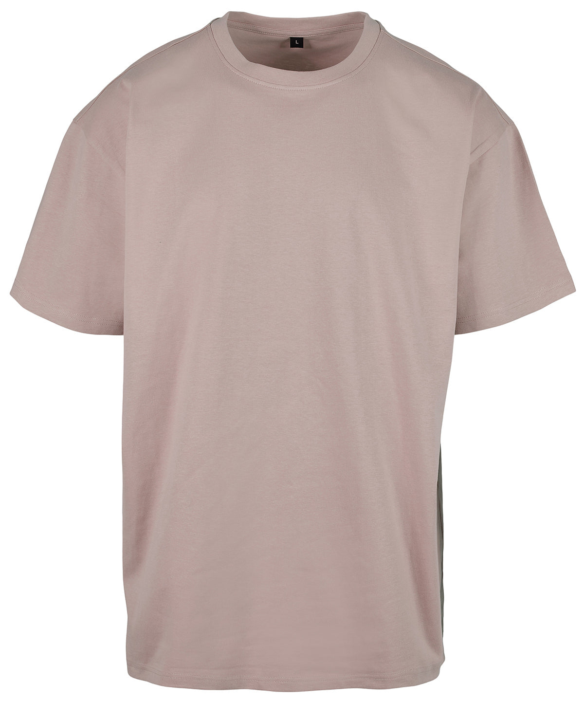 Build Your Brand Heavy oversized tee in Dusk Rose, front view