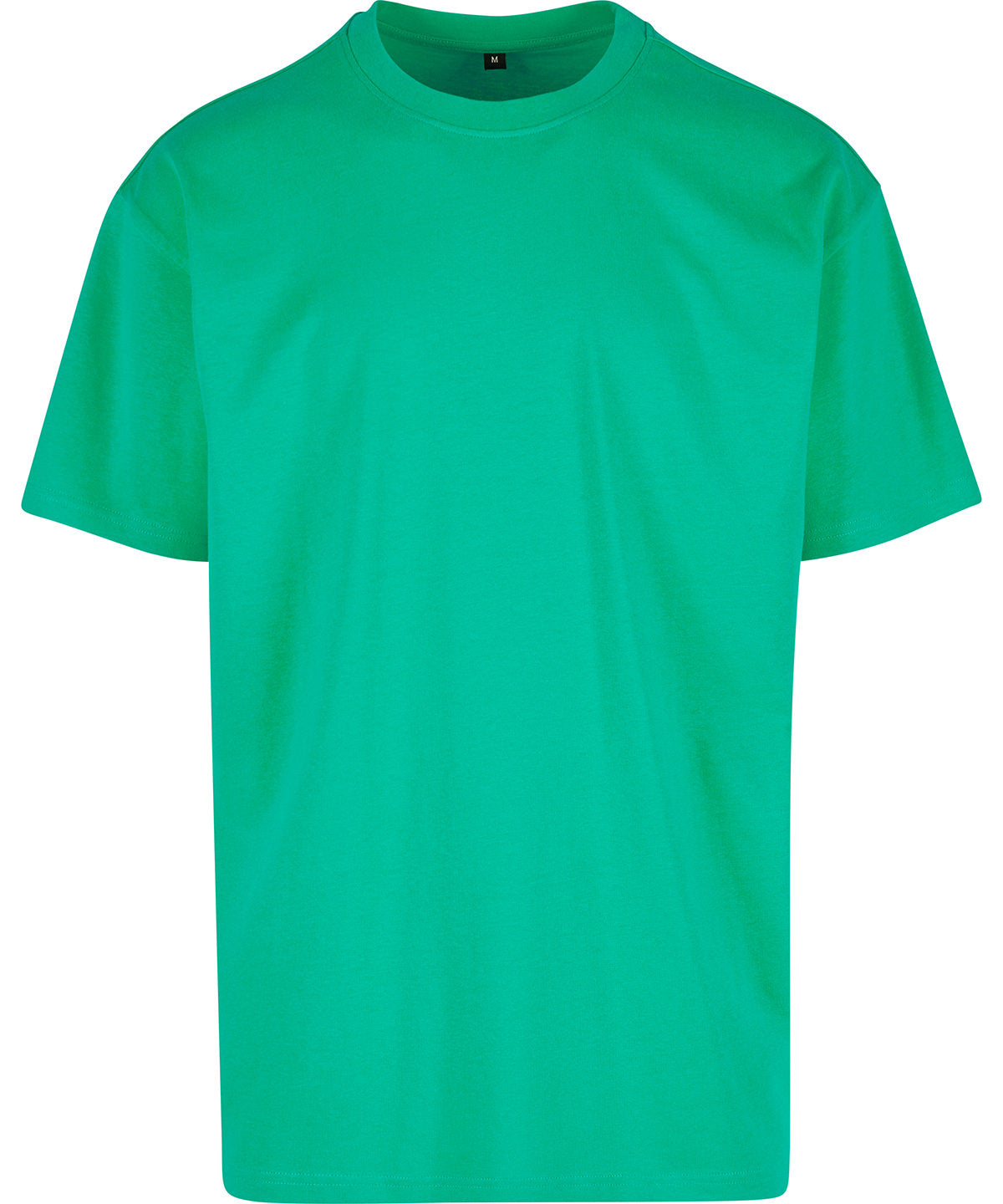 Build Your Brand Heavy oversized tee in Grass Green, front view