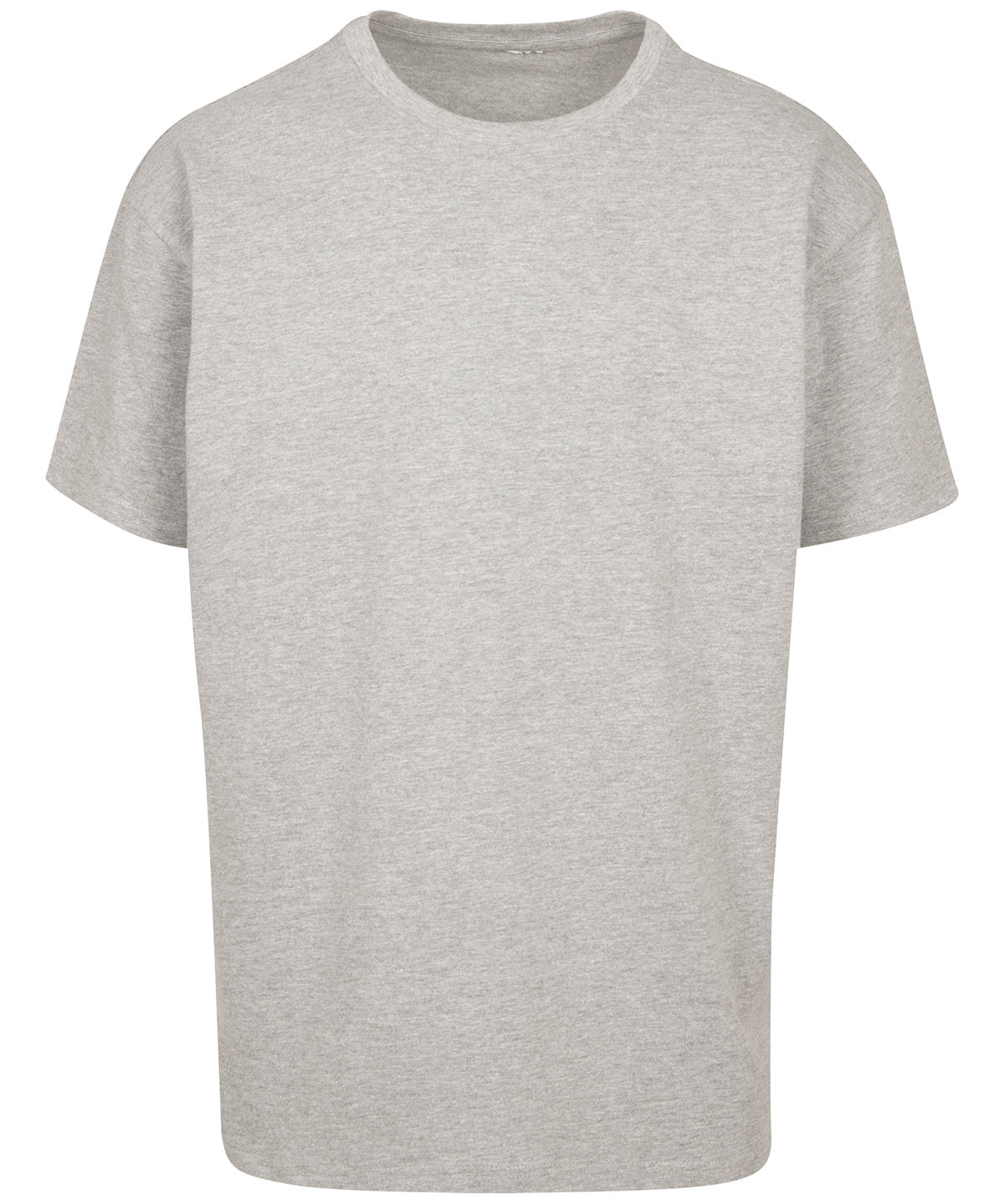 Build Your Brand Heavy oversized tee in Grey, front view