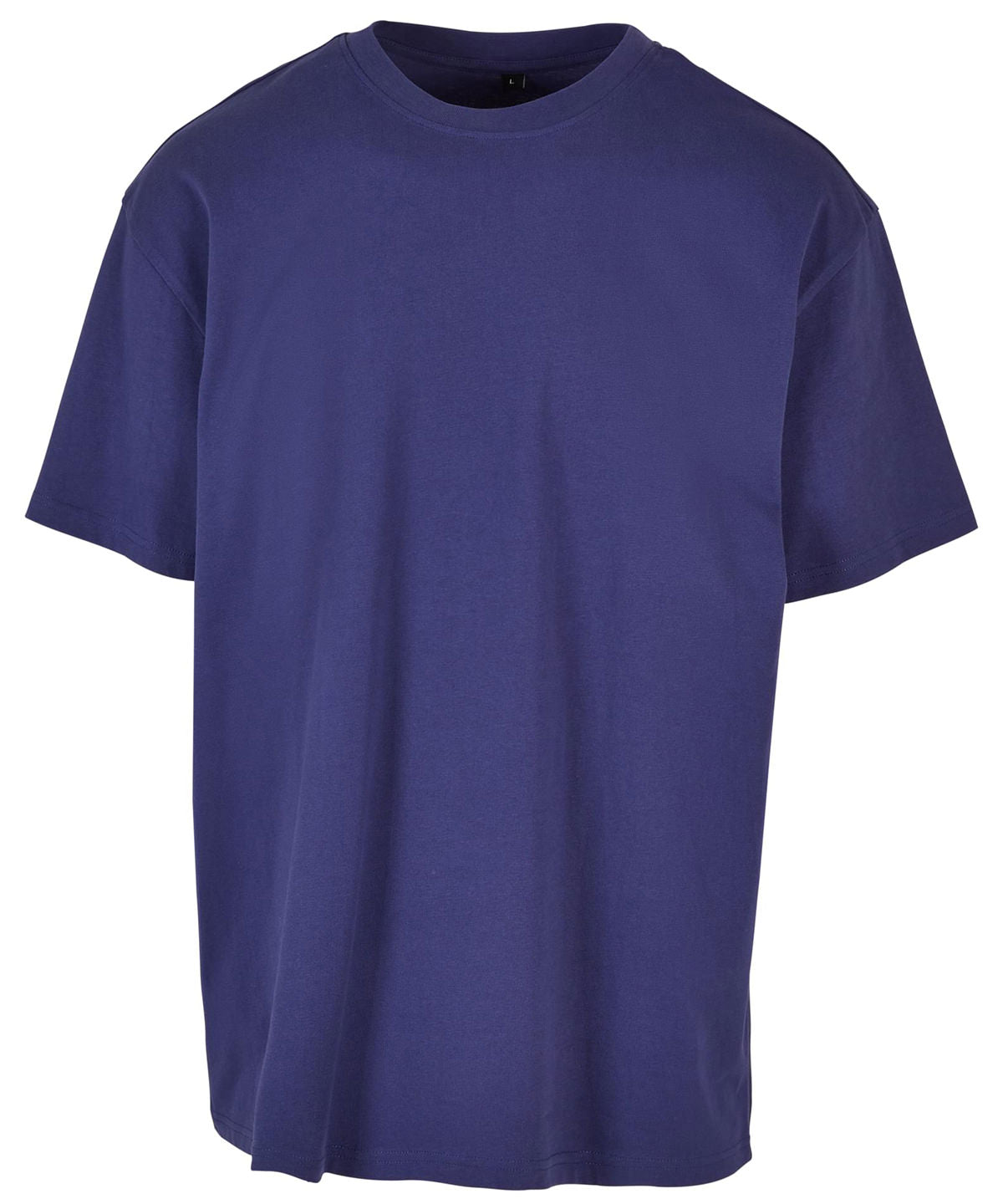Build Your Brand Heavy oversized tee in Light Navy, front view