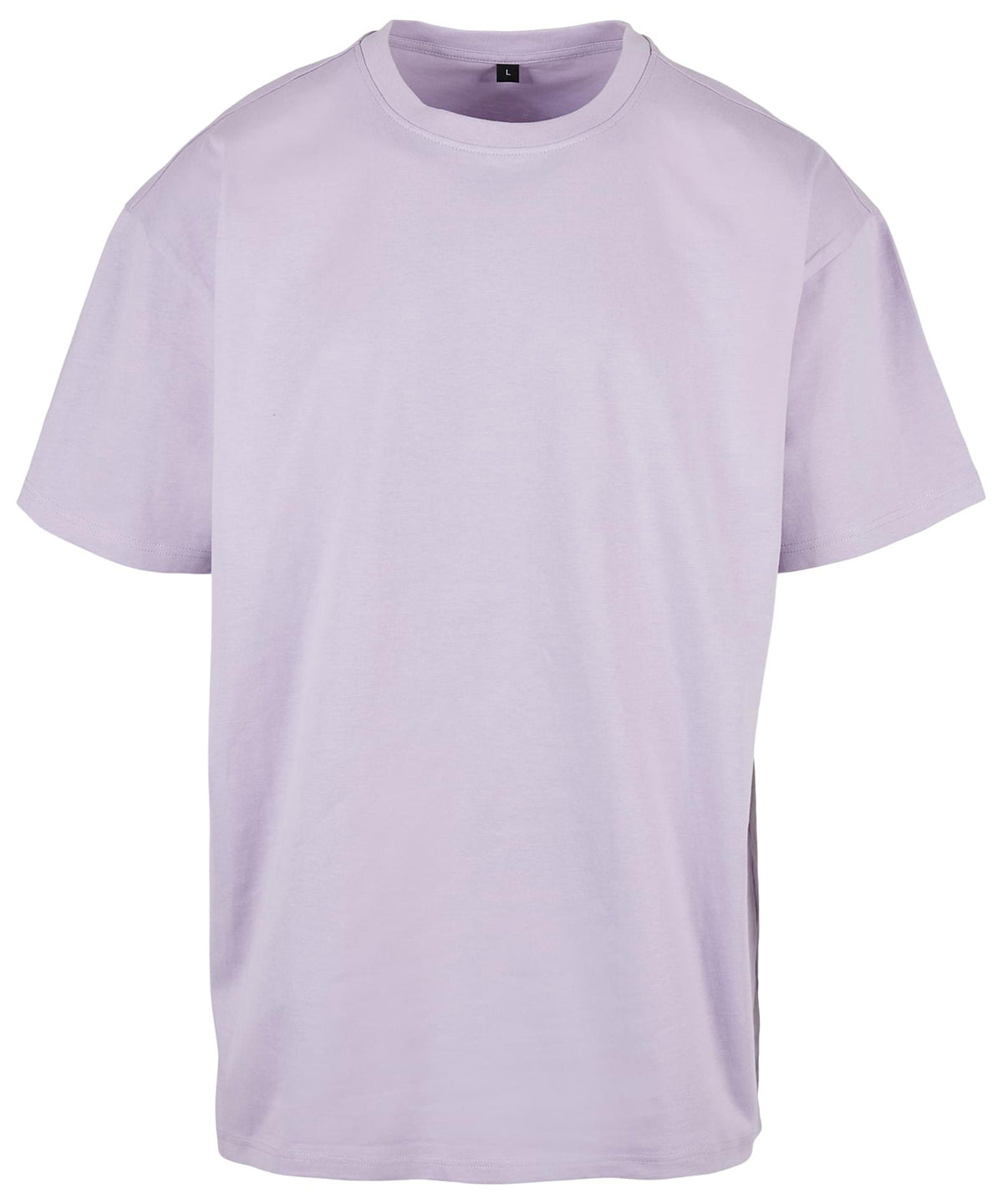 Build Your Brand Heavy oversized tee in Lilac, front view