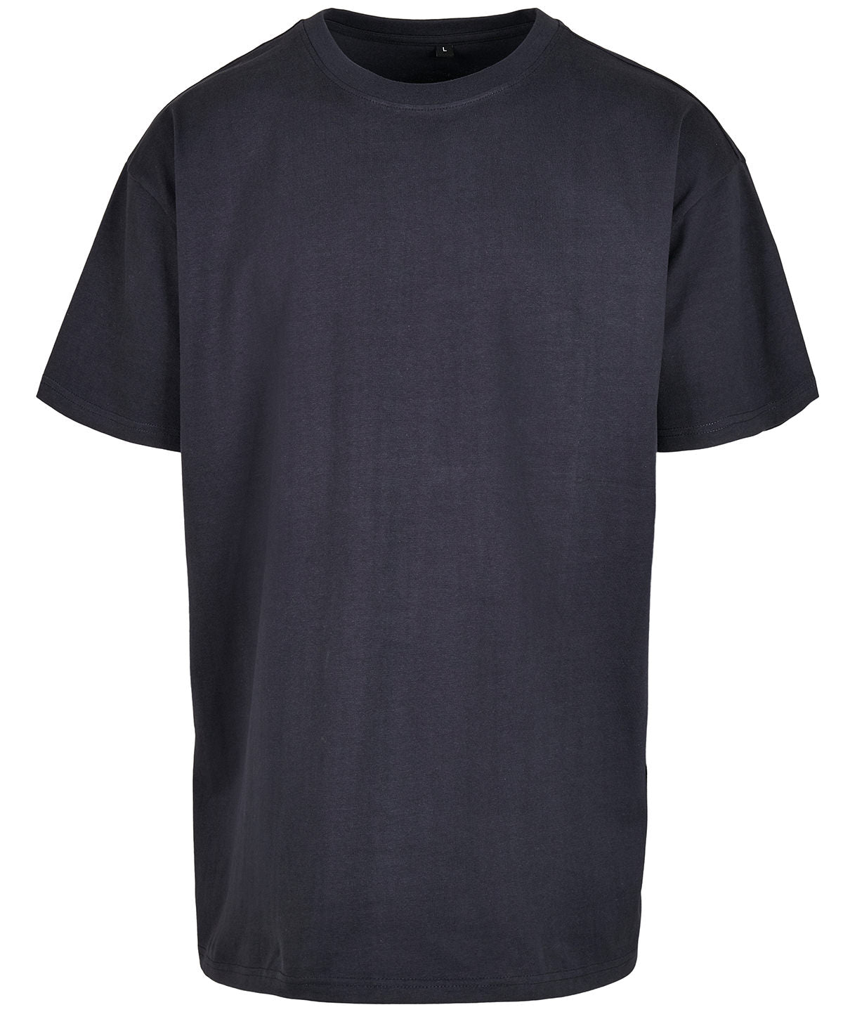 Build Your Brand Heavy oversized tee in Navy, front view