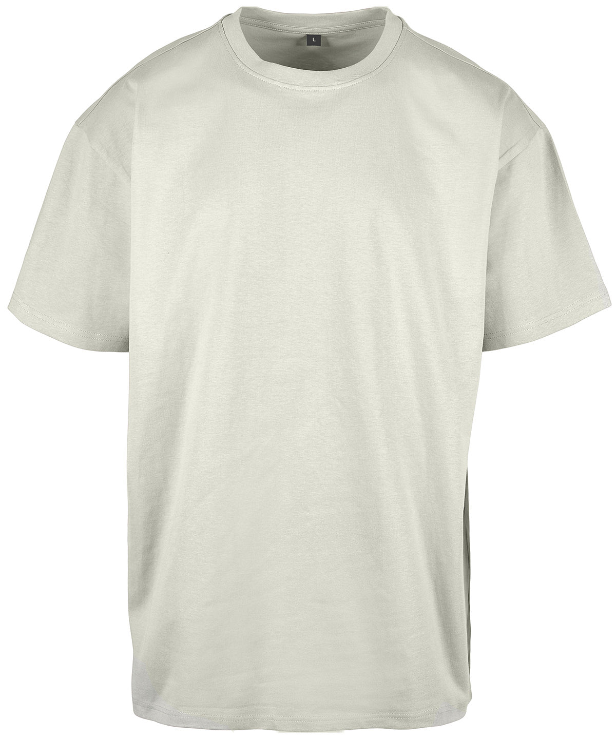 Build Your Brand Heavy oversized tee in Soft Salvia, front view
