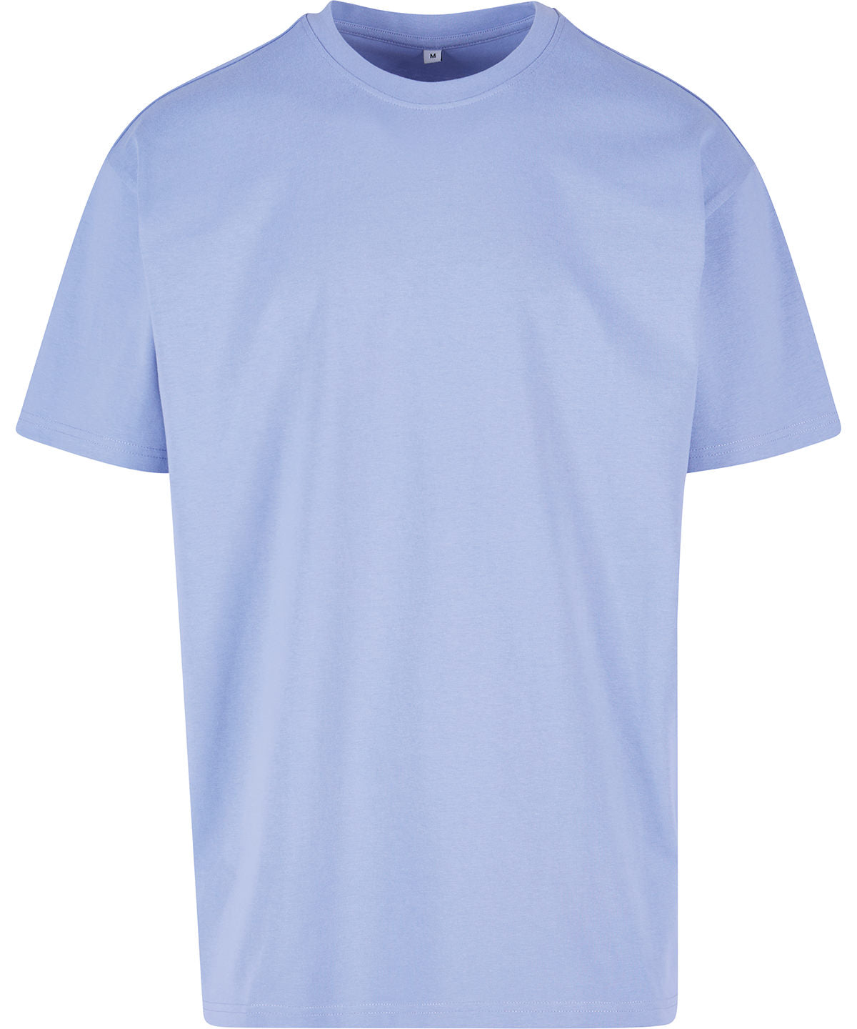 Build Your Brand Heavy oversized tee in Viola Blue, front view