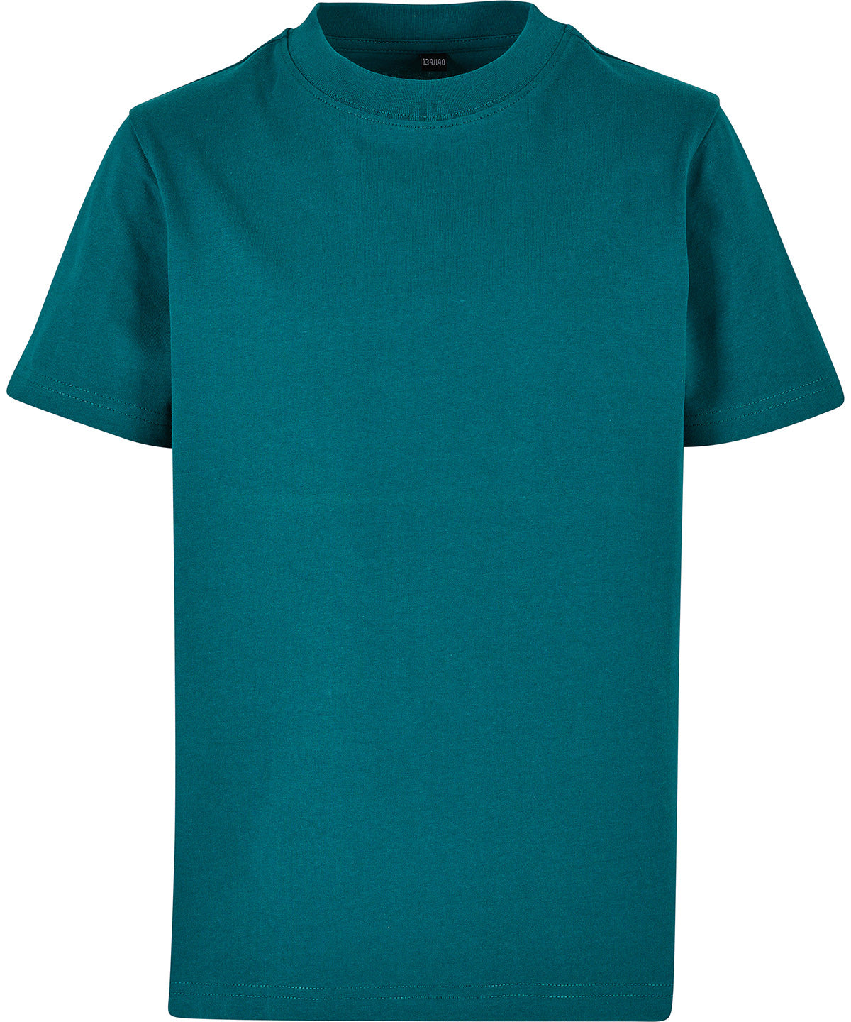 Build Your Brand Kids basic tee in Retro Green, front view