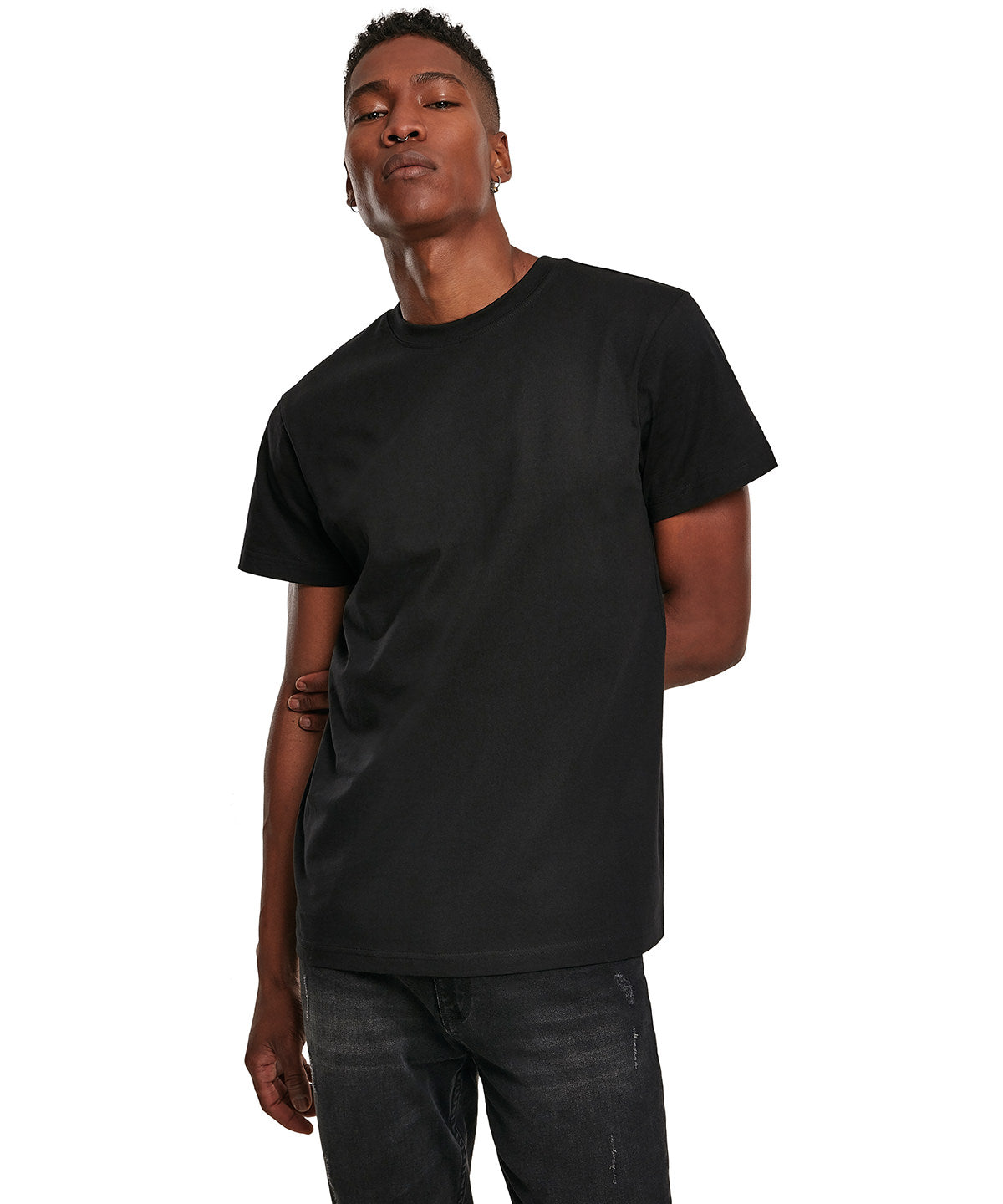 Build Your Brand Premium combed Jersey, lifestyle photo