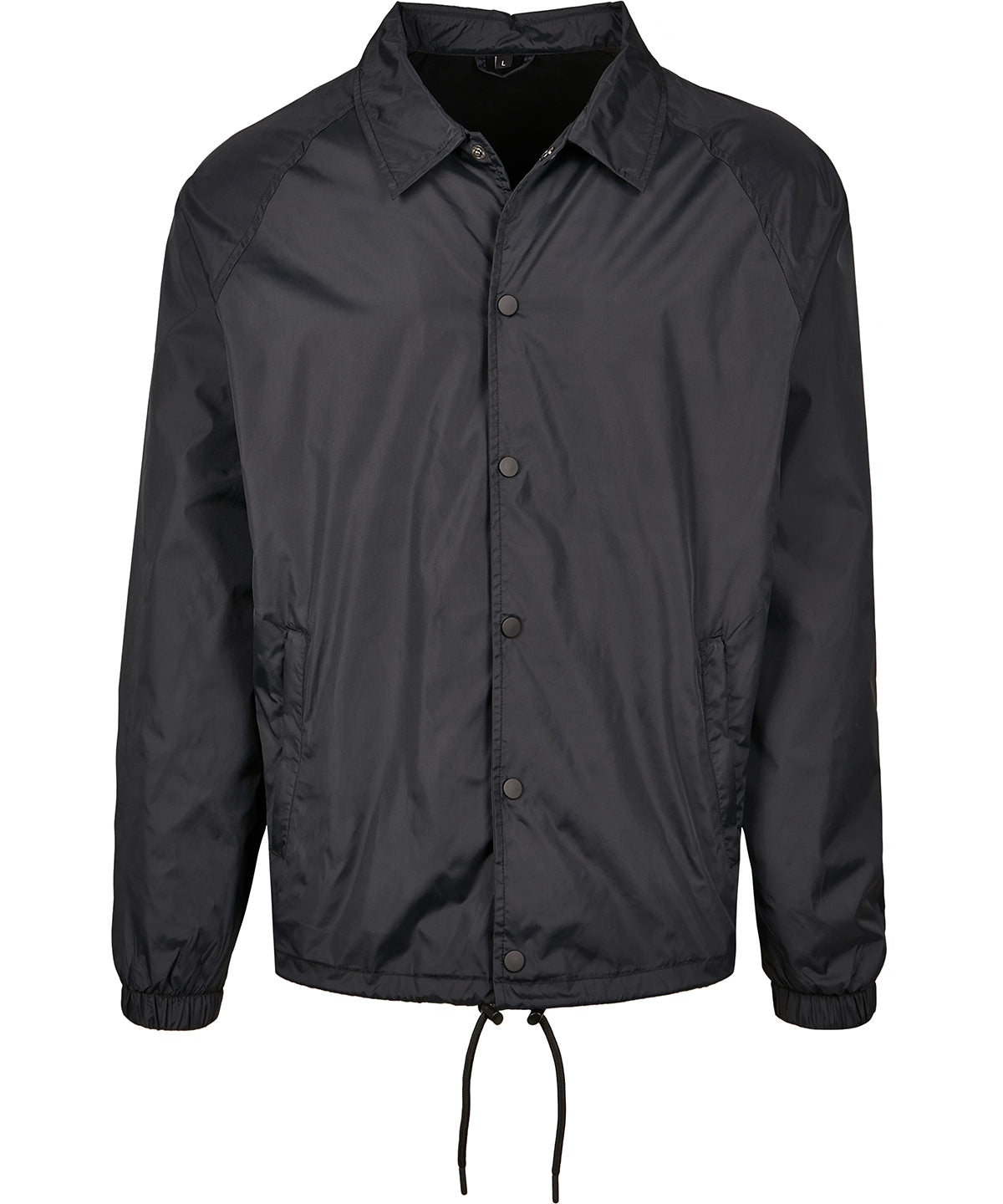 Build Your Brand Coach jacket in Black, front view