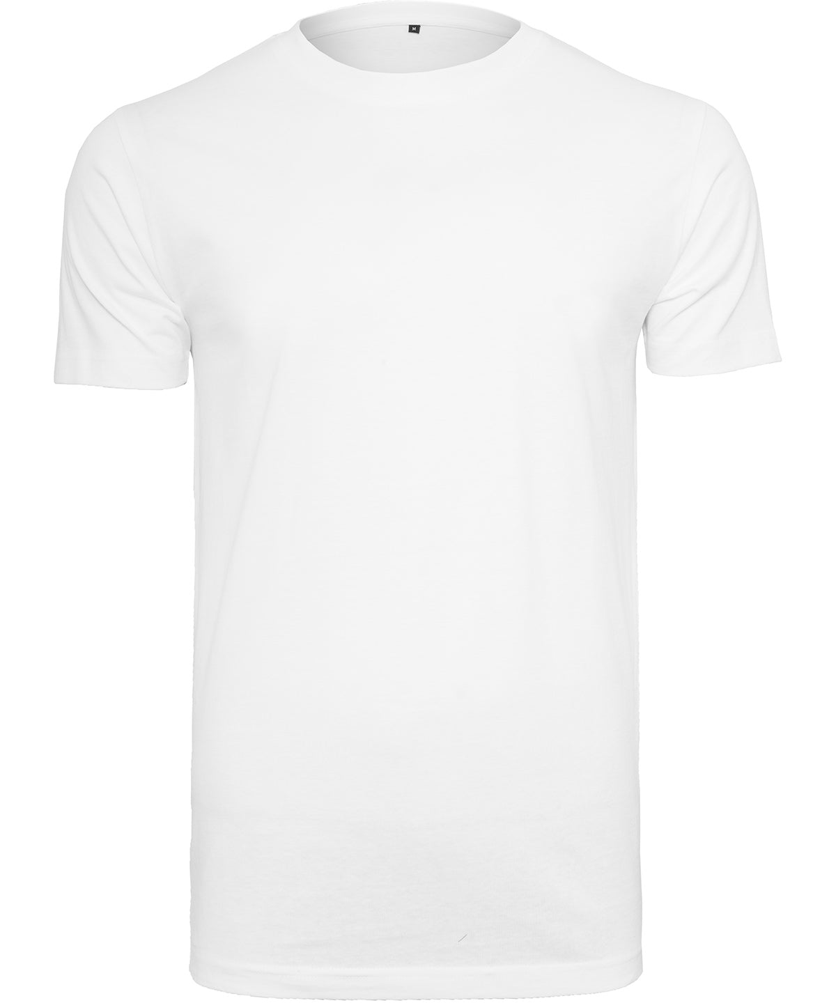 Build Your Brand Organic t-shirt round neck in White, front view