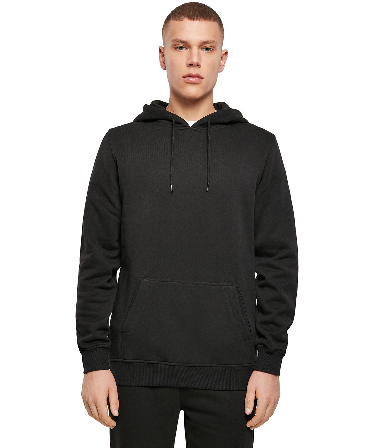 Build Your Brand Organic hoodie, lifestyle photo