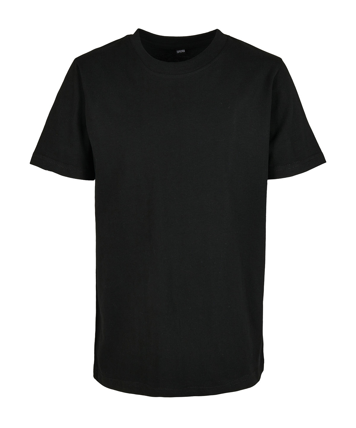 Build Your Brand Kids basic tee 2.0 in Black, front view