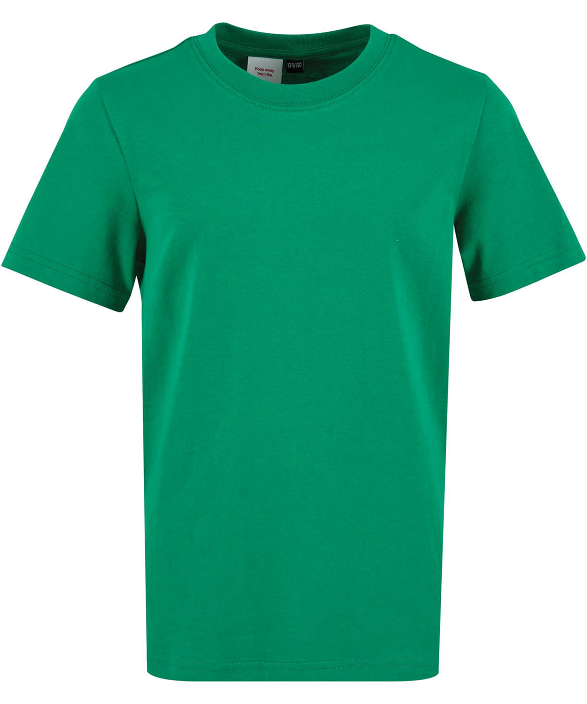 Build Your Brand Kids basic tee 2.0 in C. Green, front view