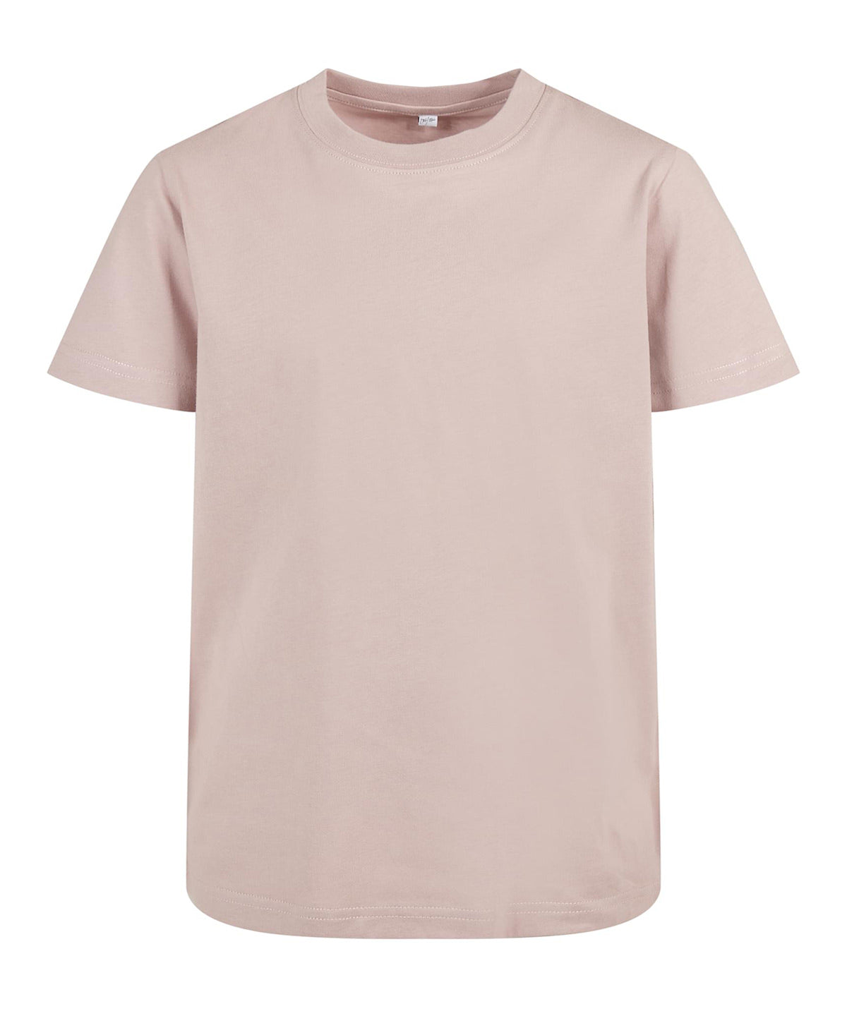 Build Your Brand Kids basic tee 2.0 in Dusk Rose, front view