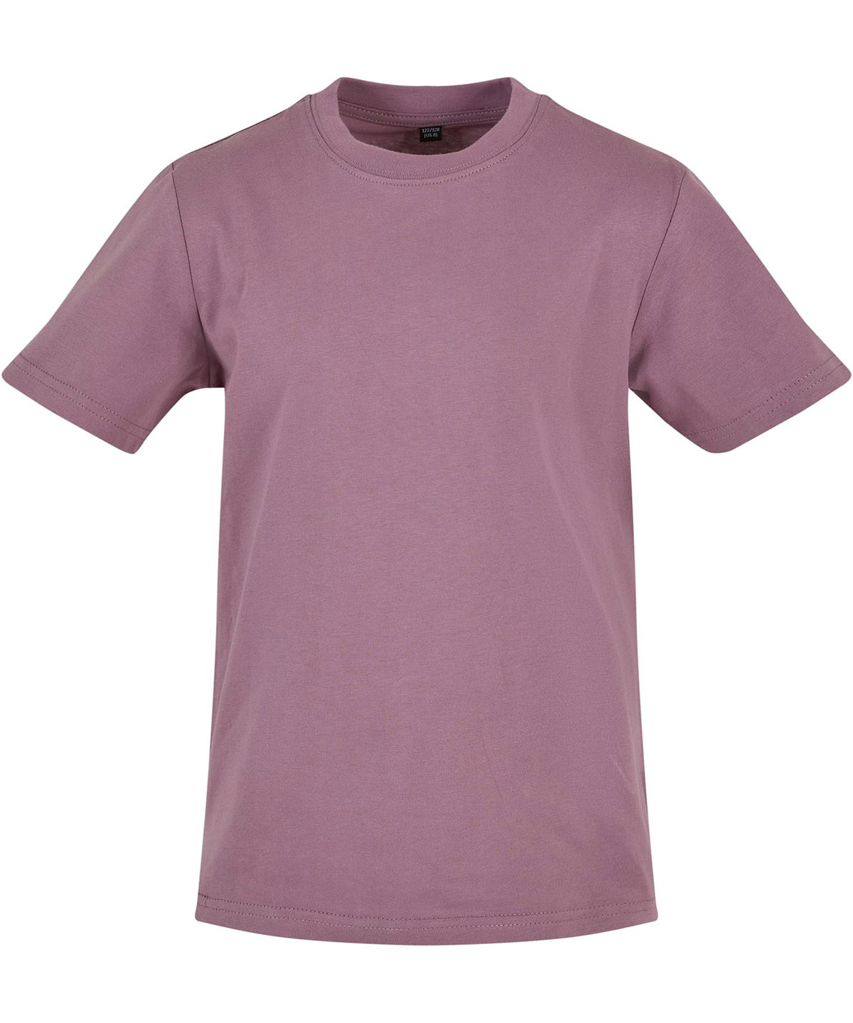 Build Your Brand Kids basic tee 2.0 in Grape Violet, front view