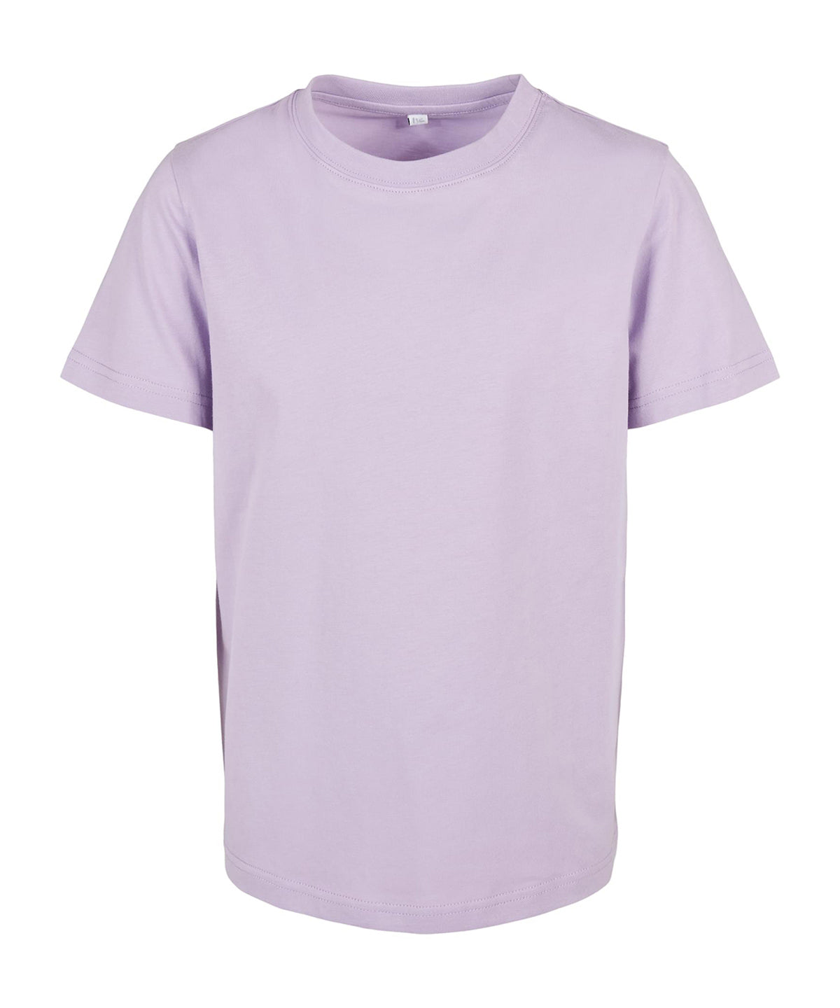 Build Your Brand Kids basic tee 2.0 in Lilac, front view