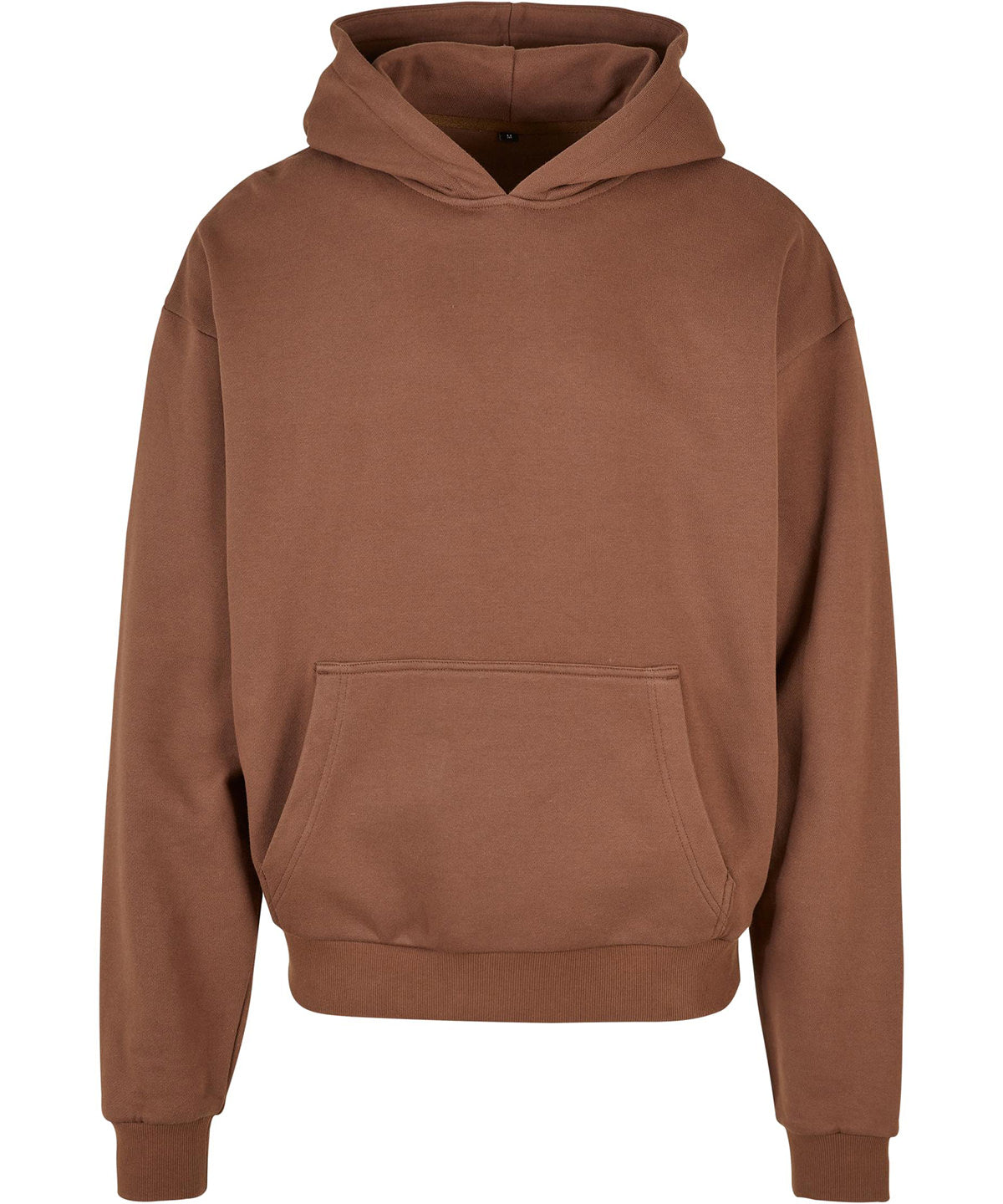 Build Your Brand Ultra heavy hoodie in Bark, front view