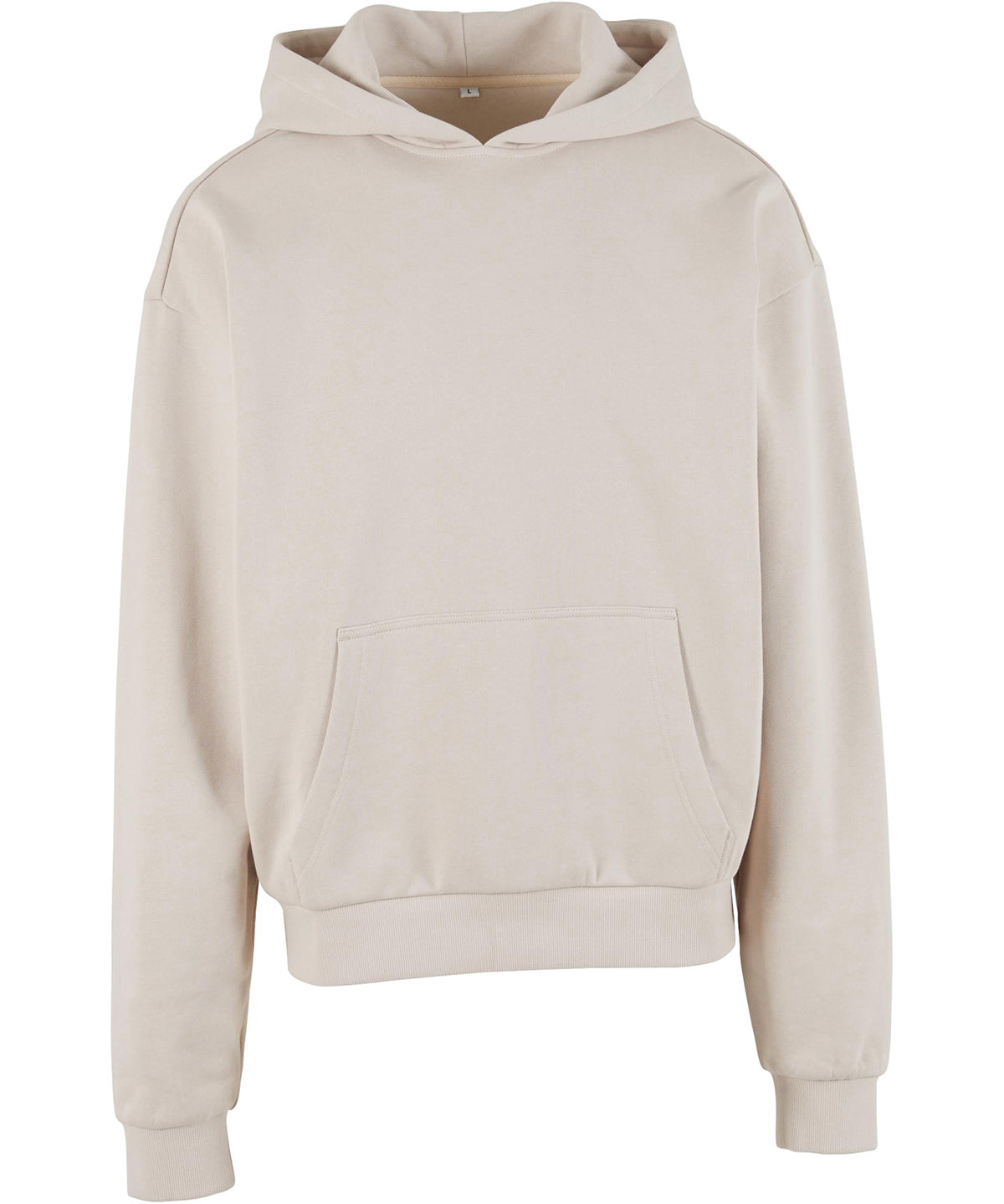Build Your Brand Ultra heavy hoodie in Cloud, front view